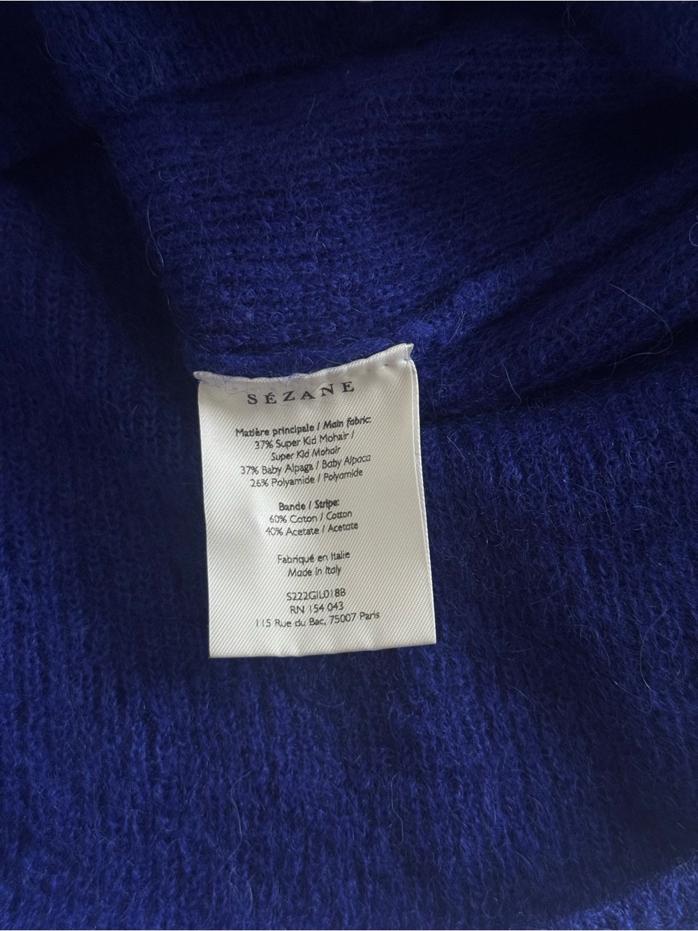 Sezane Gaspard XS Electric Blue - Picture 4 of 4